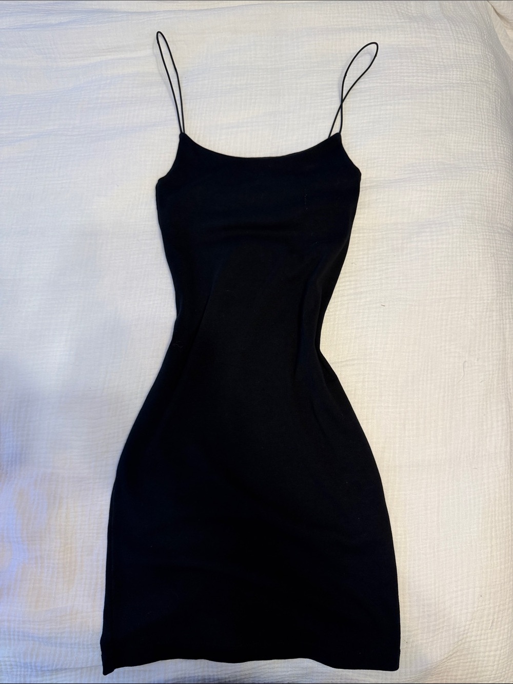 Zara Classic Black Spaghetti Strap Dress